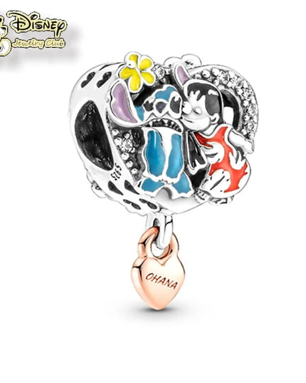MINISO Cartoon NEW DIY  Lilo & Stitch Angel Charm Bead Hot Sale Fashion Women Jewelry Fit  Europeans  2025