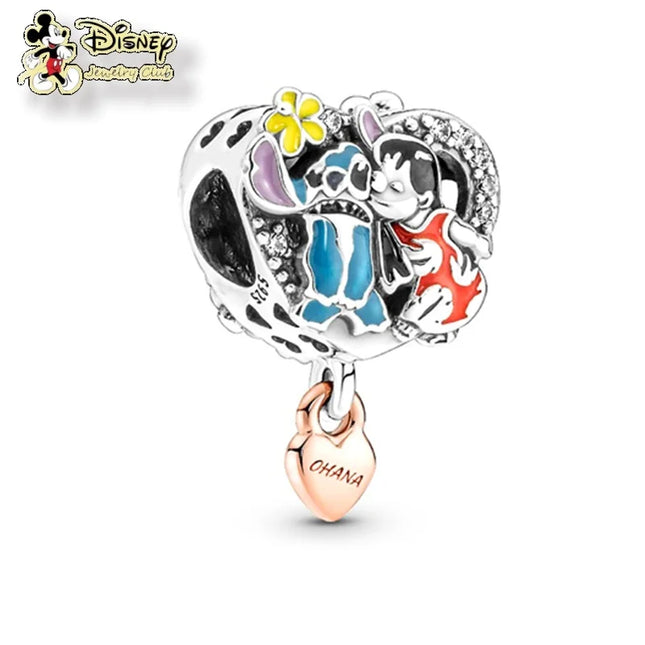 MINISO Cartoon NEW DIY  Lilo & Stitch Angel Charm Bead Hot Sale Fashion Women Jewelry Fit  Europeans  2025
