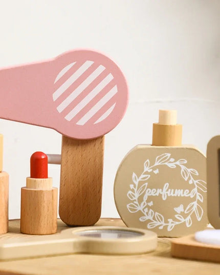 Wooden Baby Toys Simulation Cosmetics Set Pretend Makeup Toys Girls Playing House Game Children Early Education Montessori Toys