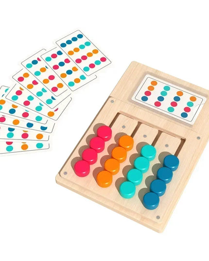 Montessori Wooden Color Shape Matching Cognition Learning Game Board Toys Early Education Children Brain Logic Thinking Develop