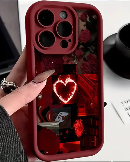 Case For iPhone 17 Cases iPhone 16 Pro Max Case Stylish Red Scenery Case For iPhone 16 12 14 11 13 Pro Max XS XR 7 8 Plus Cover