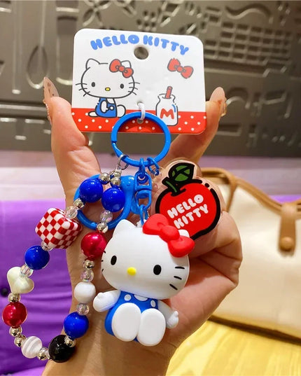 New Hello Kitty Creative Keychain Backpack Pendant Car Interior Couple Accessories Cartoon Decoration Children's Birthday Gift