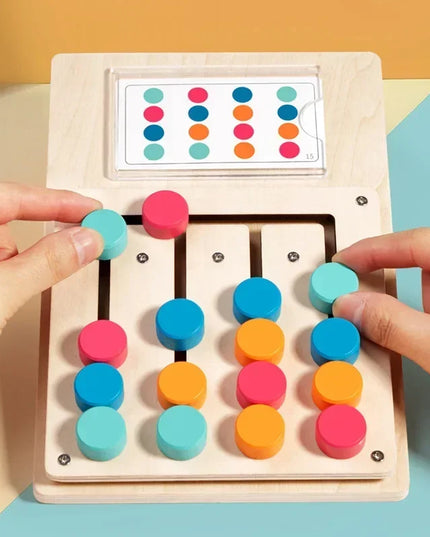 Montessori Wooden Color Shape Matching Cognition Learning Game Board Toys Early Education Children Brain Logic Thinking Develop