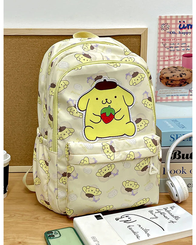 Sanrio Backpack For Kids Cartoon Hello Kitty Kuromi Bookbag Student Teenager Girl Boy Nylon Shoulders Bag Schoolbag Kawaii Bags