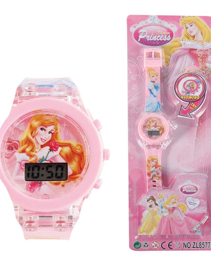 Flash Light Frozen Mickey Kids Watches For Girls Cartoon Spiderman Children Watch Boys School Student Digitel Clock Gifts