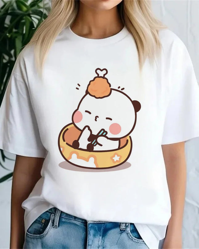 Bubu Dudu tshirt female Breathable Pastel Trendy Vintage Colorful tshirt korean clothes hip hop streetwear women 2000s Punk