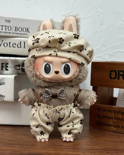 Suitable for 17cm Labubu Clothes Cute Overalls Skirt Suit V1 V2 V3 DIY Clothing Accessories Creative Children's Toy Gifts