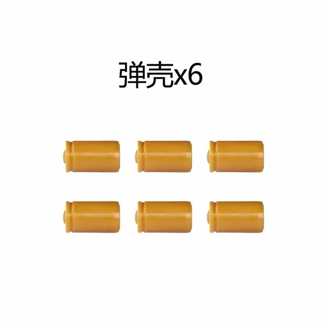 Building Block Pistol Shell Throwing Continuous Firing Airsoft Blowback Empty Hanging Toy Gun Outdoor CS Weapon for Boys Adult