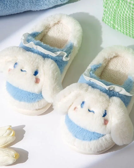 Anime Cartoon Kawaii Hello Kitty My Melody Cinnamoroll Kuromi Slippers Cute Home Thick-Soled Plush Slippers Girls Surprise Gift