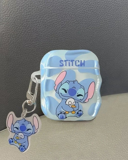 Cartoon Stitch Earphone Case for Apple AirPods 1 2 3 Pro 2 Case Cute  Earphones Case Air Pods 4 Protective Cover With Hook