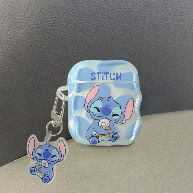 Cartoon Stitch Earphone Case for Apple AirPods 1 2 3 Pro 2 Case Cute  Earphones Case Air Pods 4 Protective Cover With Hook