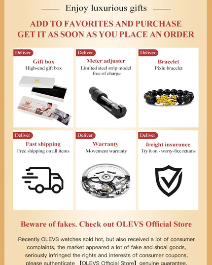 OLEVS 5567 Couple Watches Waterproof Luminous Wristwatch for Lover Date Men‘s and Women's Wristwatch Simple Fashion