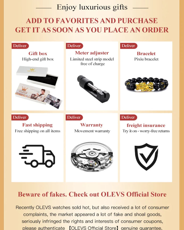 OLEVS 5567 Couple Watches Waterproof Luminous Wristwatch for Lover Date Men‘s and Women's Wristwatch Simple Fashion