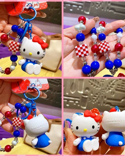 New Hello Kitty Creative Keychain Backpack Pendant Car Interior Couple Accessories Cartoon Decoration Children's Birthday Gift