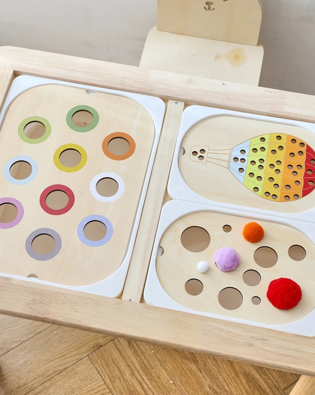 Montessori Sensory Tray Board Game,Early Educational Toys for Children Fine Motor skill Training Toys Sort Sensory Baby Toy Gift
