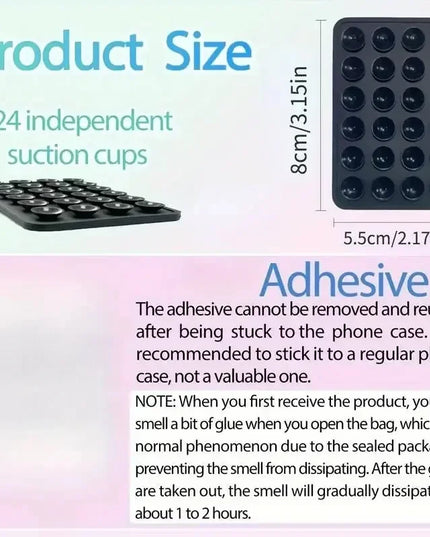 Phone Silicone Suction Cup Holder Multifunctional Suction Cup Wall Stand Square Anti-Slip Single-Sided Case Mount Back Sticker