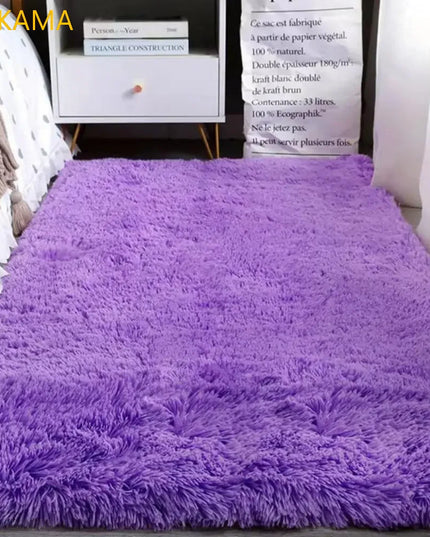 VIKAMA Silk wool Solid Colour Living Room Bedroom Bedside Sofa Soft Mat Home Light Luxury Non-slip Dirty Resistant Washable Rug