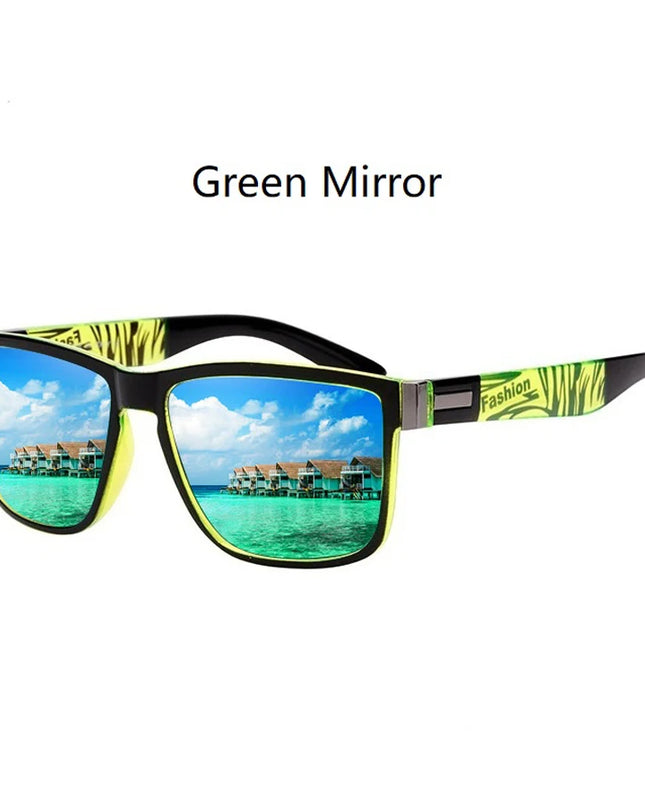 4 PCS Fashion Vintage Pattern Square Sunglasses Men Women Fishing Driving Man Luxury Brand Designer Sun Glasses UV400 Eyewear ﻿