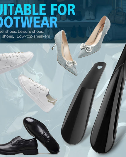 6.29‘’  7.87‘’ Lightweight Plastic Shoehorn with Travel Shoe Horn Helper for Men Women-Kids Aid Accessories