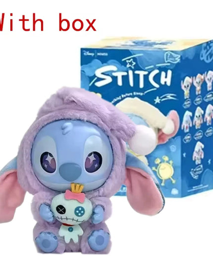 Stitch Eat Something Before Sleep Series Blind Box Plush Vinyl Toys Cute Doll Replica Mystery Box Bag Pendant Decor Gift