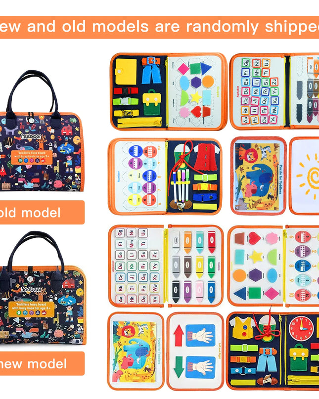Montessori Busy Board for Ages 3-6 - Sensory Educational Toy for Early Learning & Fine Motor Skills Development