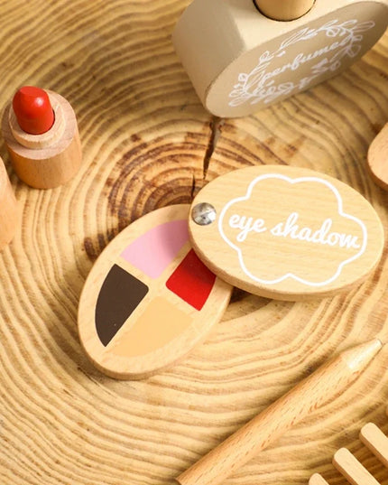 Wooden Baby Toys Simulation Cosmetics Set Pretend Makeup Toys Girls Playing House Game Children Early Education Montessori Toys