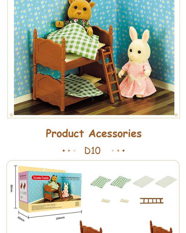 Toys Doll 1:12 Forest Family Montessori Kitchen Compatible Miniature Dollhouse Kitchen Accessories Furniture Pretend Play Gifts
