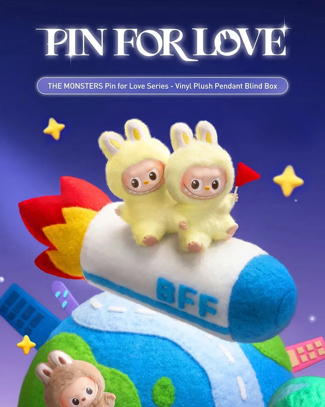POP MART The Monsters Labubu V4 Pin for Love Series Mystery Blind Box Vinyl Face Plush Doll Pendant Keychain Toy Christmas Gifts