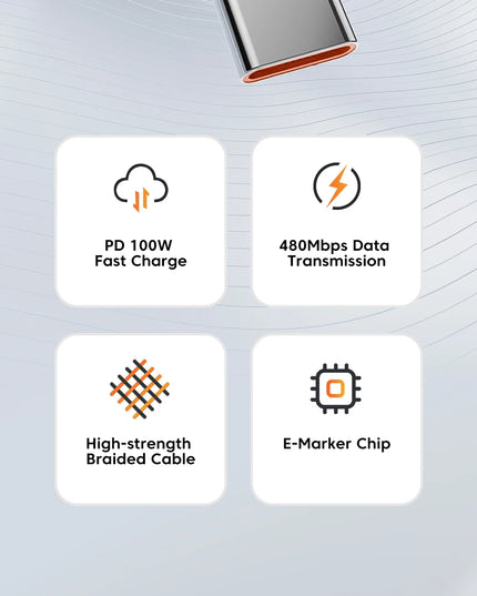 Toocki 100W Type C to USB C Cable PD 3.0 Quick Charge 4.0 Fast Charging Type C to Type C for iPhone 15 Macbook Samsung Xiaomi