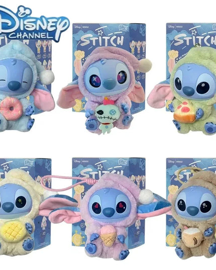 NEW Stitch Eat Something Before Sleep Series Blind Box Plush Dolls Pendant Cute Doll Ornament Mystery Box Surprise Toys Gifts