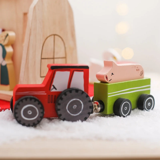 Montessori Game 1Set Of Farm Simulated Wooden Children's Toys Educational Toy Baby Room Decoration Desktop Furnishings Baby Gift