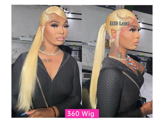 613 Blonde 360 Full Lace Wig Human Hair Pre Plucked Hd 13x4 13x6 Lace Front Wig Blonde Brazilian Straight Frontal Wigs For Women
