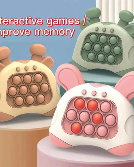 Pop it Quick Push Game Machine Fidget Kids Games Toys Sensory Toys Handheld Game Bubble Stress Pop Light Up Game for Kids Adults