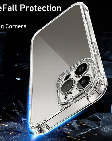 For iPhone 17 16 15 Pro Max Phone Case For iPhone 16 15 14 13 Mini 12 11 Pro Transparent Case iPhone16 Plus Cover