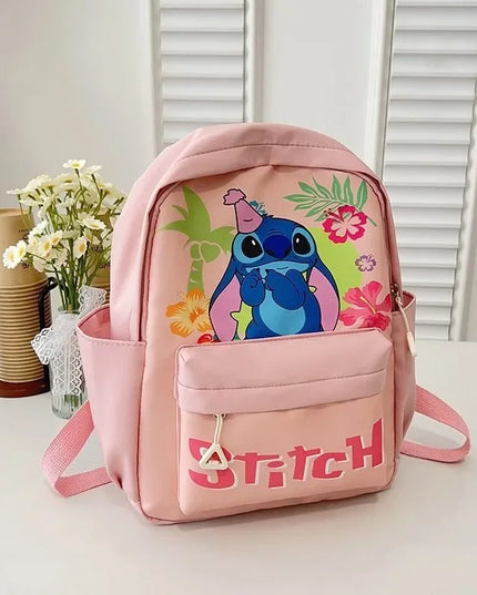 2025New Disney Lilo and Stitch Backpack Kawaii Cartoon Anime Printed Accessories Storage Bag Children's Casual Shoulder Bag Gift
