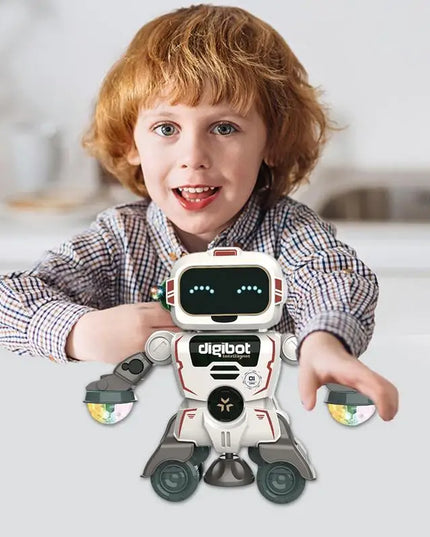 Robot Toys For Kids 360 Spinning Music Dancing Robots With Colorful Lights Toddlers Smart Interactive Electronic Toy Baby