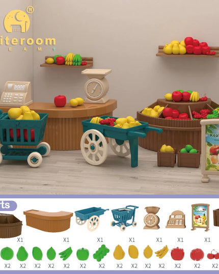 Small Dolls Mini Toys For Girls Gift Present House Accessories DIY Doll Furniture Set Bathroom Kitchen Living Room Bakery