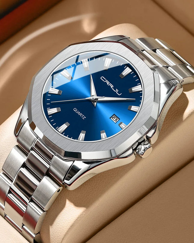 Watches for Men Classic with Date Business Dress Luxury Waterproof Luminous Mens Wrist Watch Analog Stainless Steel Men Watch