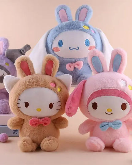 New 25CM Sanrio Plush Doll Toys kawaii Hello Kitty Kuromi Melody Cinnamoroll Soft Stuffed Plushie Toy Anime Toy Gift For Kids