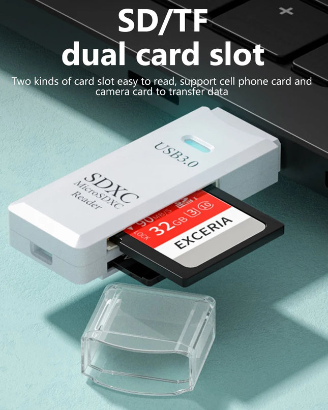 2 in 1 USB 3.0 Card Reader Micro TF sd card Reader usb adapter High Speed Cardreader TF Memory card For PC Laptop Accessories