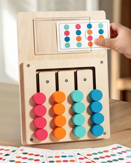 Montessori Wooden Color Shape Matching Cognition Learning Game Board Toys Early Education Children Brain Logic Thinking Develop