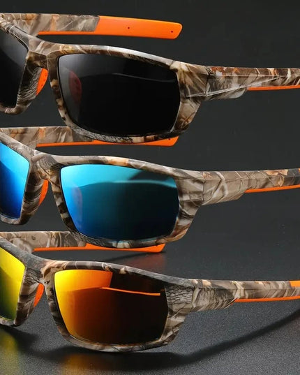New Sunglasses for Men Sport Polarized Square Frame Camouflage Sun Glasses Driving Fishing Cycling Skiing Sun Eyewear UV400