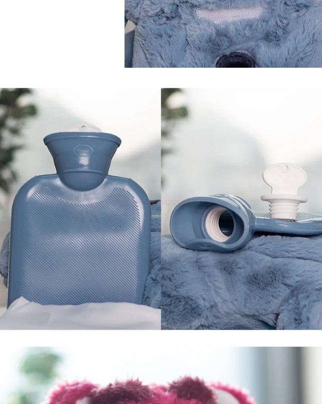 Stitch Angel Lotso peluche a mano bottiglia calda bottiglie di acqua calda inverno portatile borsa a mano calda