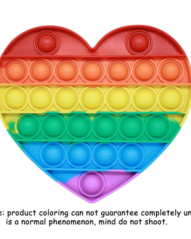Push Pop Bubble Fidget Sensory Toy Stress Relief Toys Pack for Kids Adults Rainbow Anti-Anxiety Tools Office Stress Relief Toys