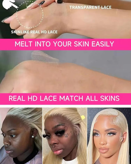 613 Blonde 360 Full Lace Wig Human Hair Pre Plucked Hd 13x4 13x6 Lace Front Wig Blonde Brazilian Straight Frontal Wigs For Women