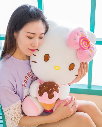 Hello Kitty Filling Plush Toys Stuffed Animal Sanrio Kawaii Kitty Plushie Doll Room Decor High Quailty Gift Girl 30-50cm Doll