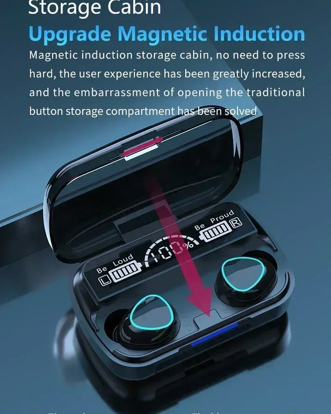 M10 Wireless Headphone Bluetooth Earphones Waterproof Earpieces Sport Earbuds For Huawei Iphone OPPO Xiaomi TWS Music Headset