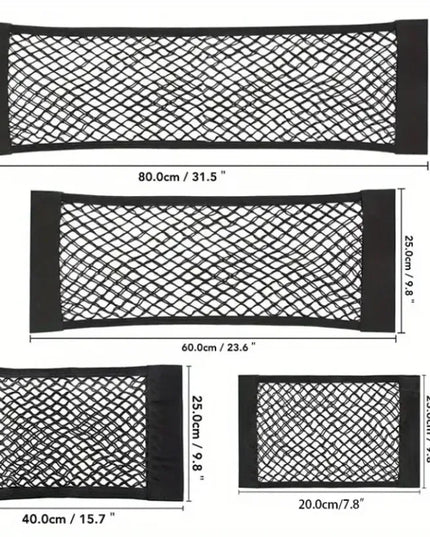 Universal Car Mesh Bag Storage Net Car Storage Bag Double Mesh Trunk Storage Net Car Built-in Storage Bag Car Trunk Storage Net