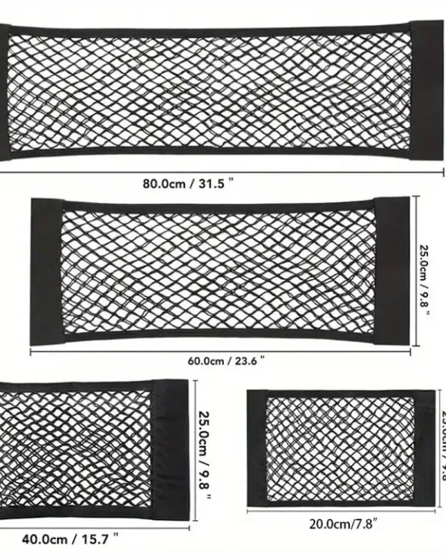 Universal Car Mesh Bag Storage Net Car Storage Bag Double Mesh Trunk Storage Net Car Built-in Storage Bag Car Trunk Storage Net