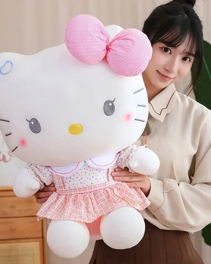 Hello Kitty Anime Hello Kitty Stuffed Toys Plushier Soft Pillow Birthday Gifts For Girls Kawaii Hello Kitty Plush Dolls